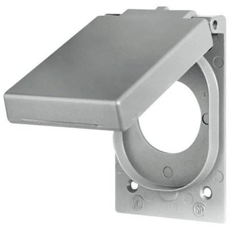 BRYANT Wallplates and Boxes, Weatherproof Covers, 1- Gang, 1) 1.62" Opening, Standard Size, Cast Aluminum 7420B